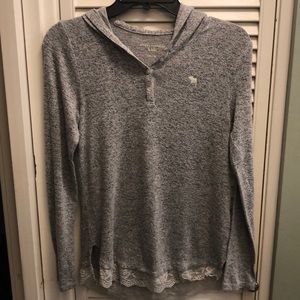 Abercrombie kids long sleeve hooded tee